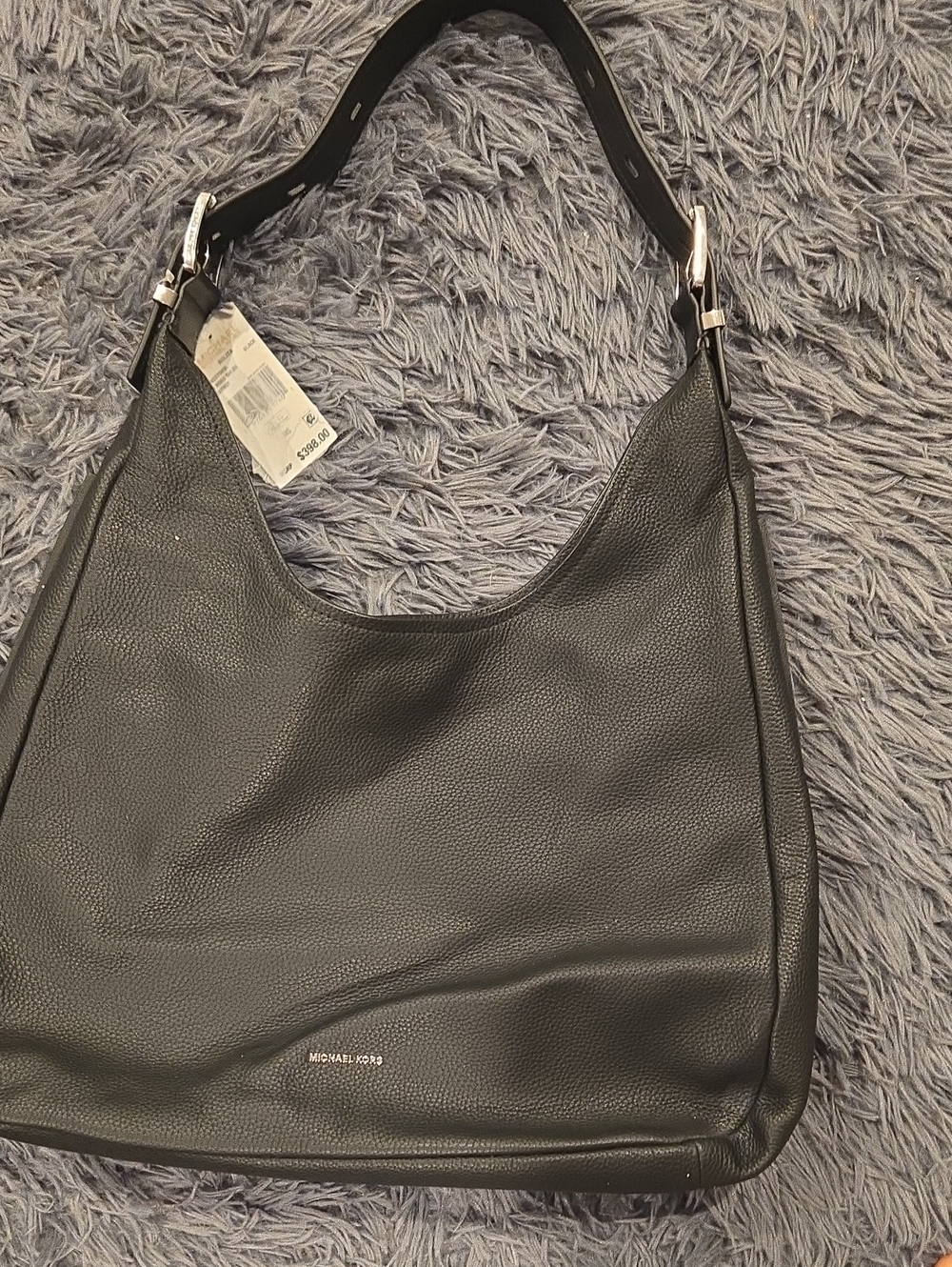 Michael Kors Black Pebbled Leather Hobo Shoulder Bag